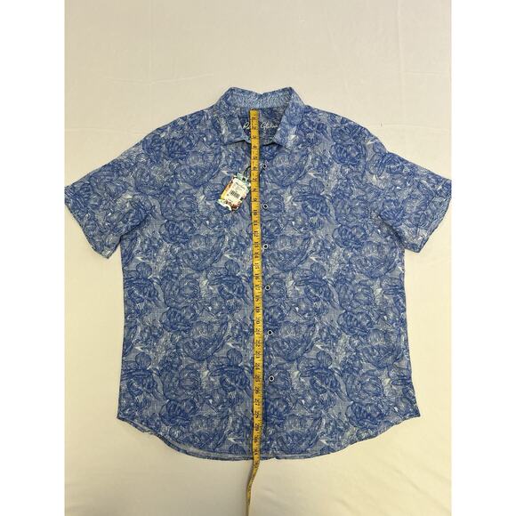 Robert Graham Blue Floral Casual Button Down Shirt - Picture 7 of 11